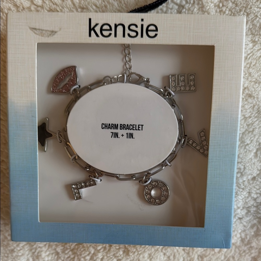 Kensie Silver Charm Bracelet